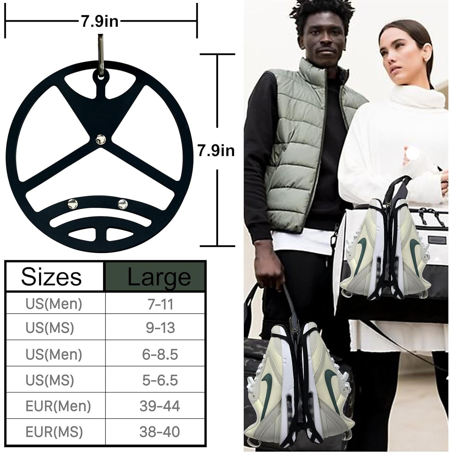 Soporte para zapatos MALTERZER de silicona negra para viajar