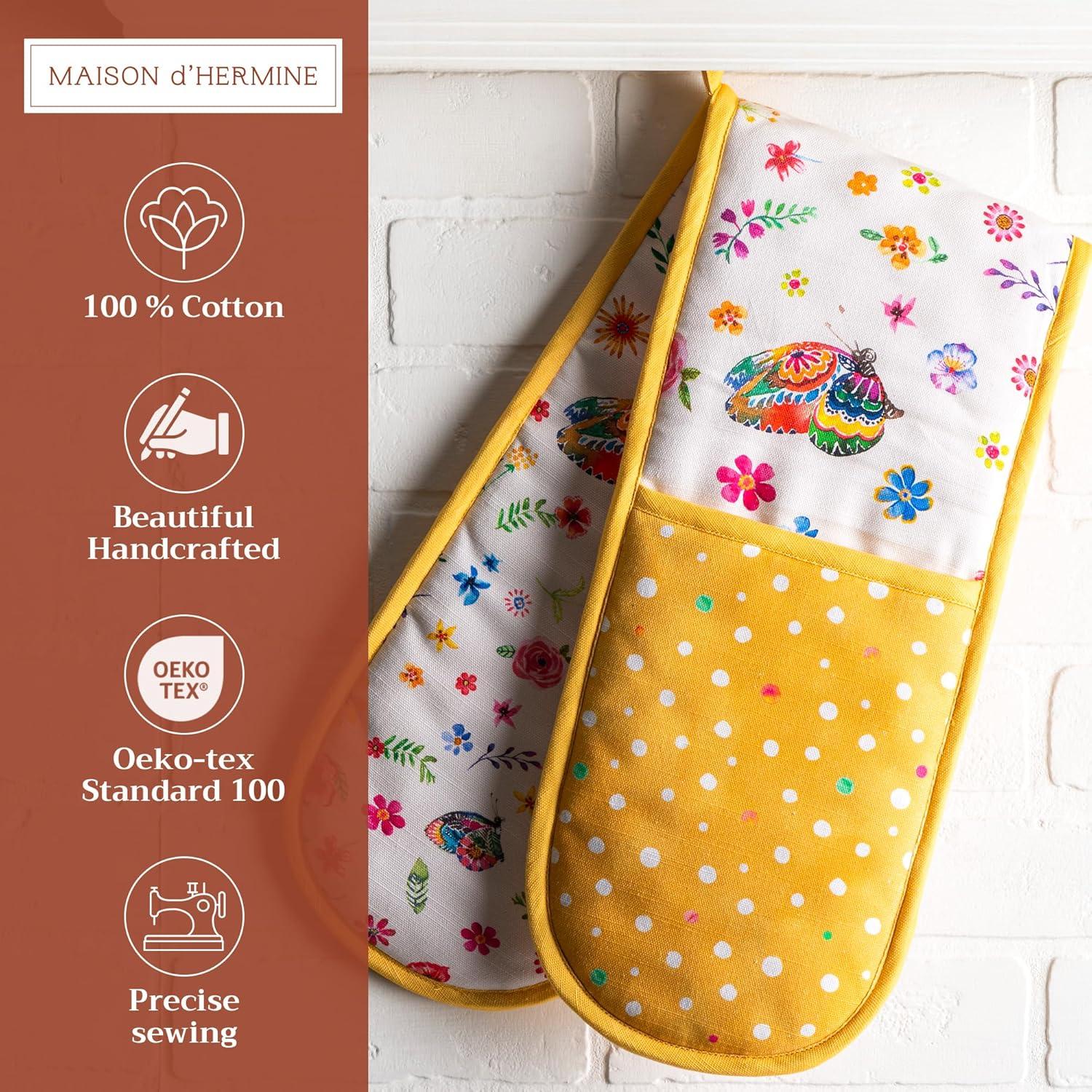 Manopla de Horno Doble Maison d' Hermine 100% Algodón 18x89cm