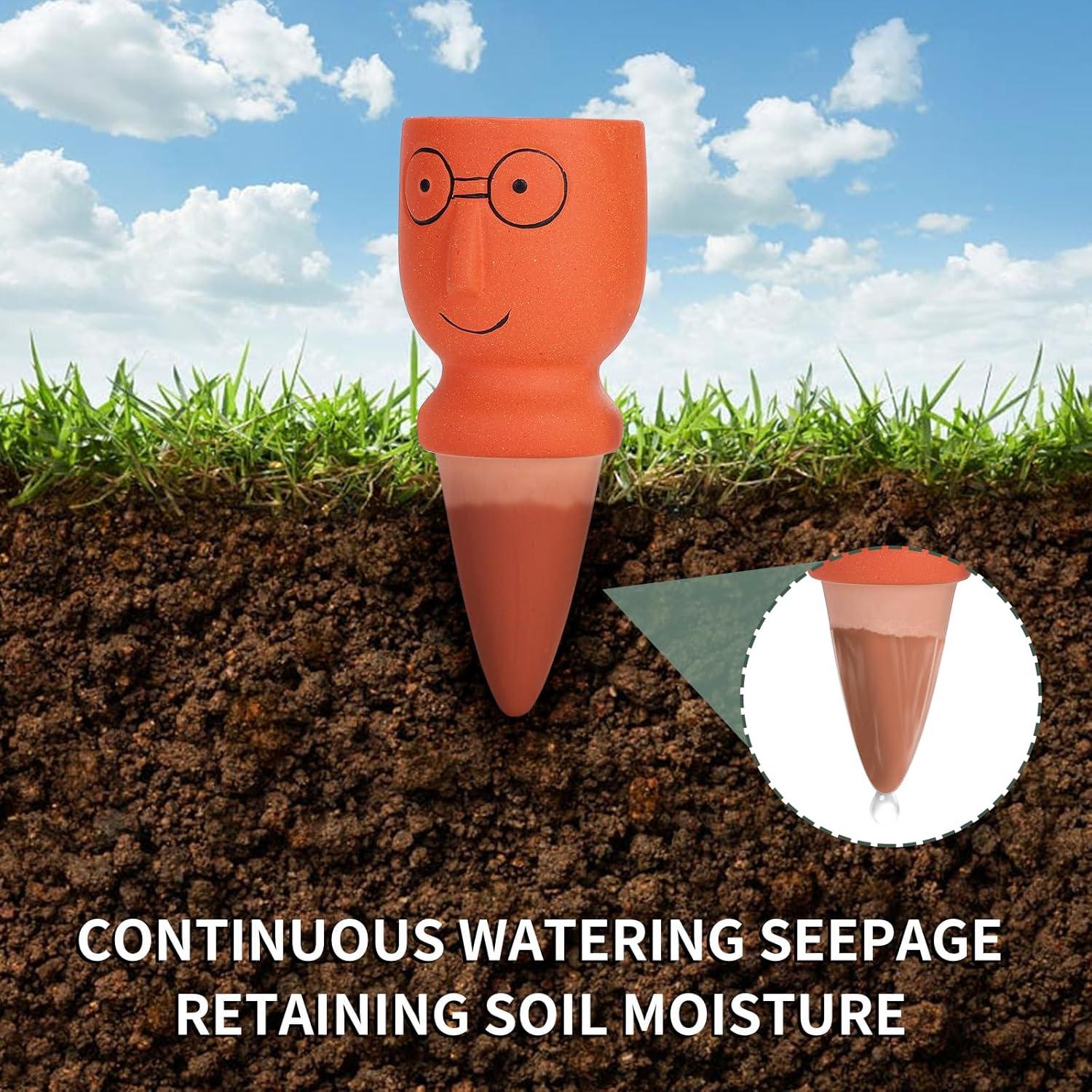 Picos de Riego de Terracota TopDirect 4 Pack - Autorriego para Plantas