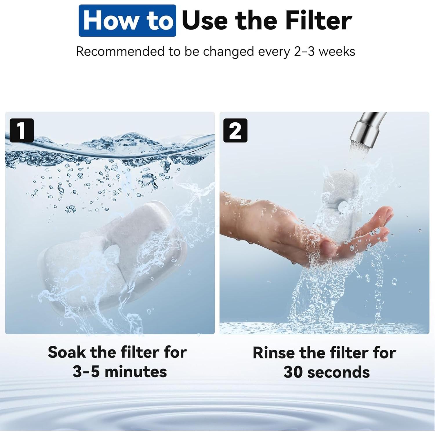 24 Filtros de Reemplazo para Fuente de Agua Gatos Petlibro