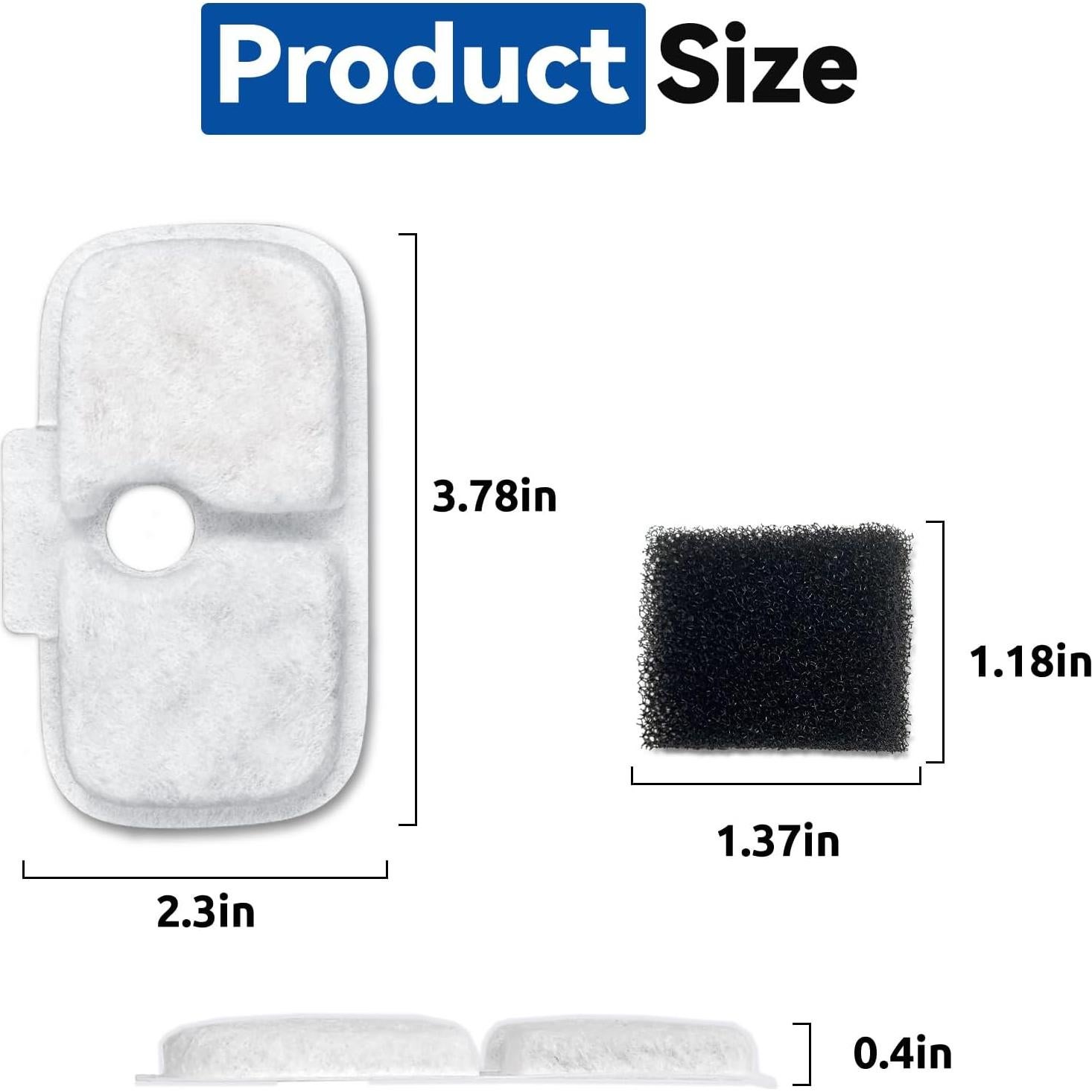 24 Filtros de Reemplazo para Fuente de Agua Gatos Petlibro