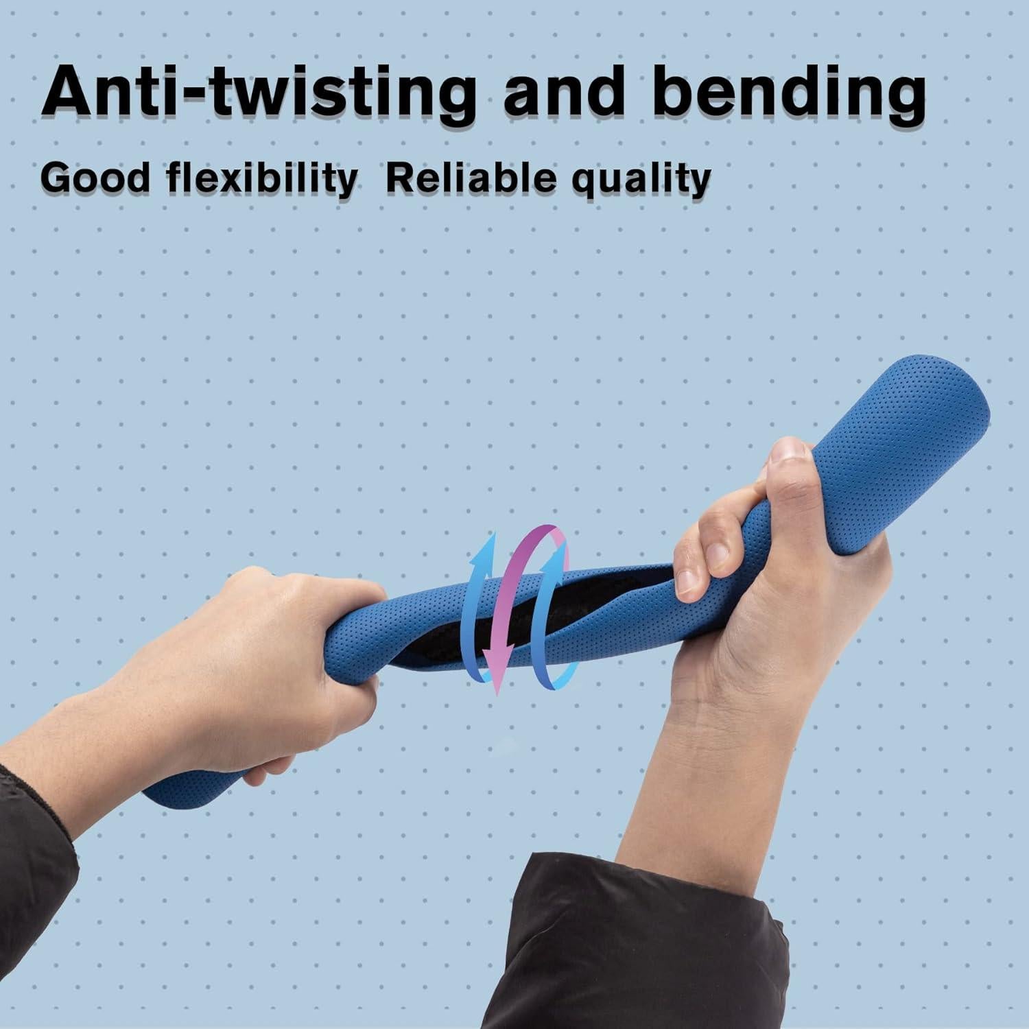 Cubierta de Volante de Cuero Nappa Amiss Azul Universal 2PCS