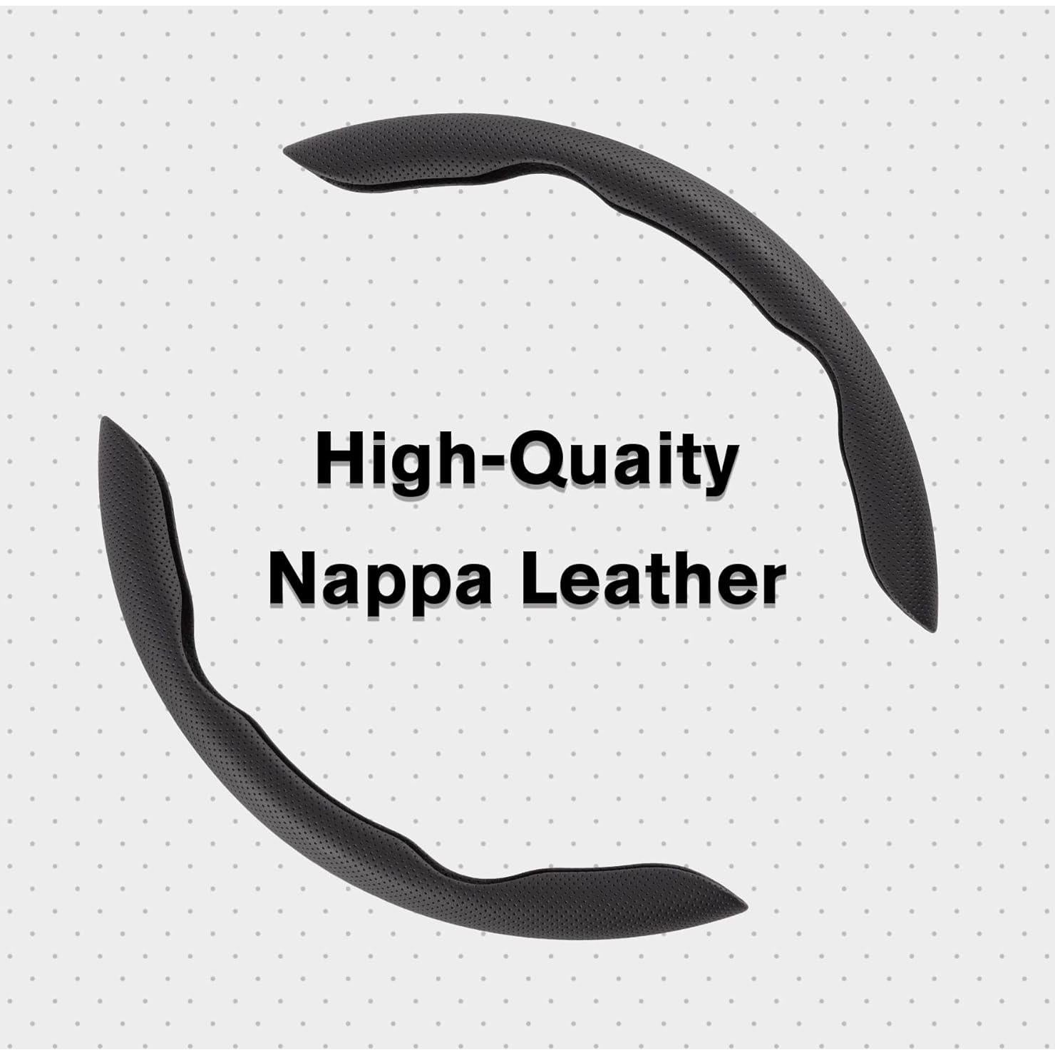 Cubierta de Volante de Cuero Nappa Amiss - Universal Negro