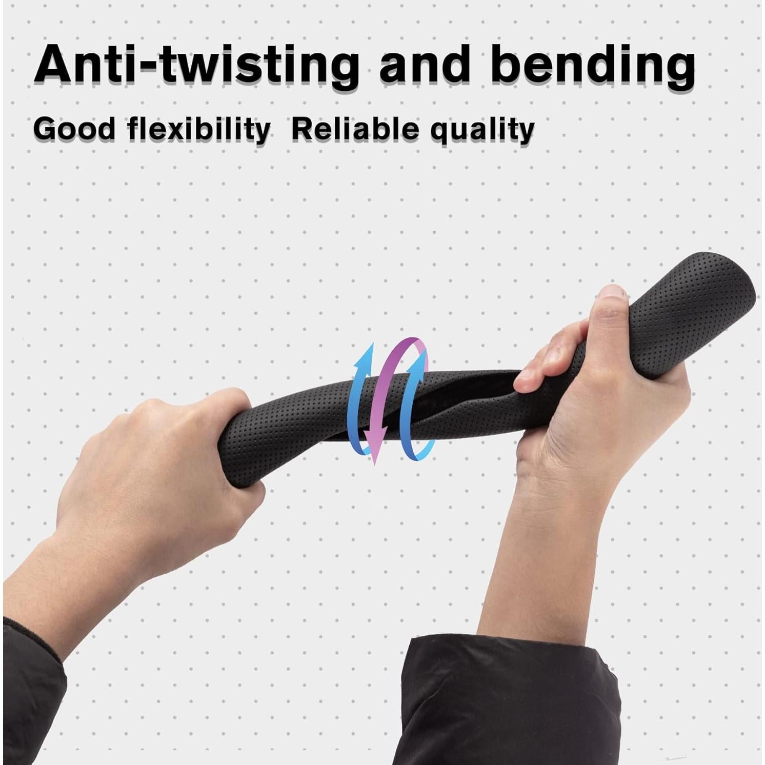 Cubierta de Volante de Cuero Nappa Amiss - Universal Negro