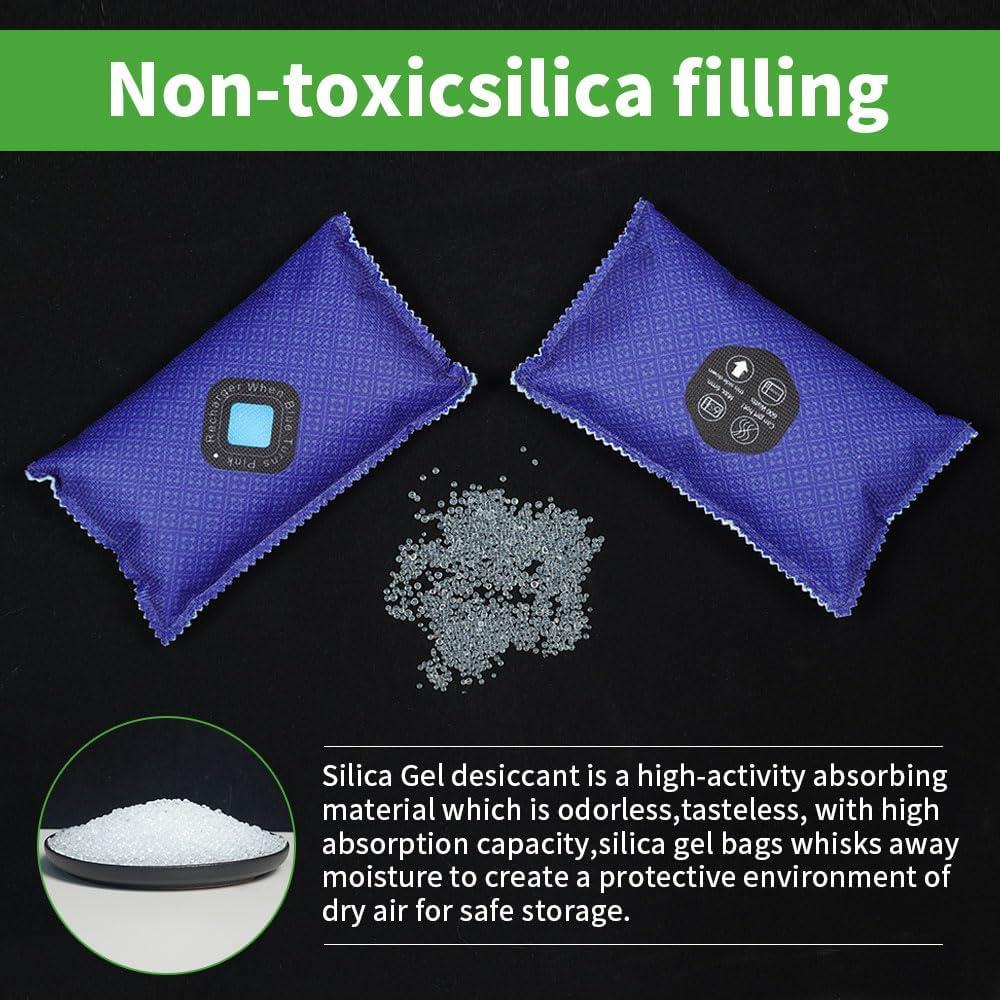 Paquetes Deshidratantes ROOMLINE 2x400g Gel de Sílice Recargables