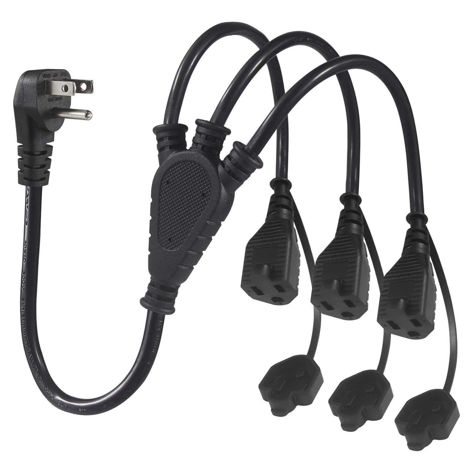 Divisor de Energía KUNCAN 3 Salidas 1.5FT para Exterior