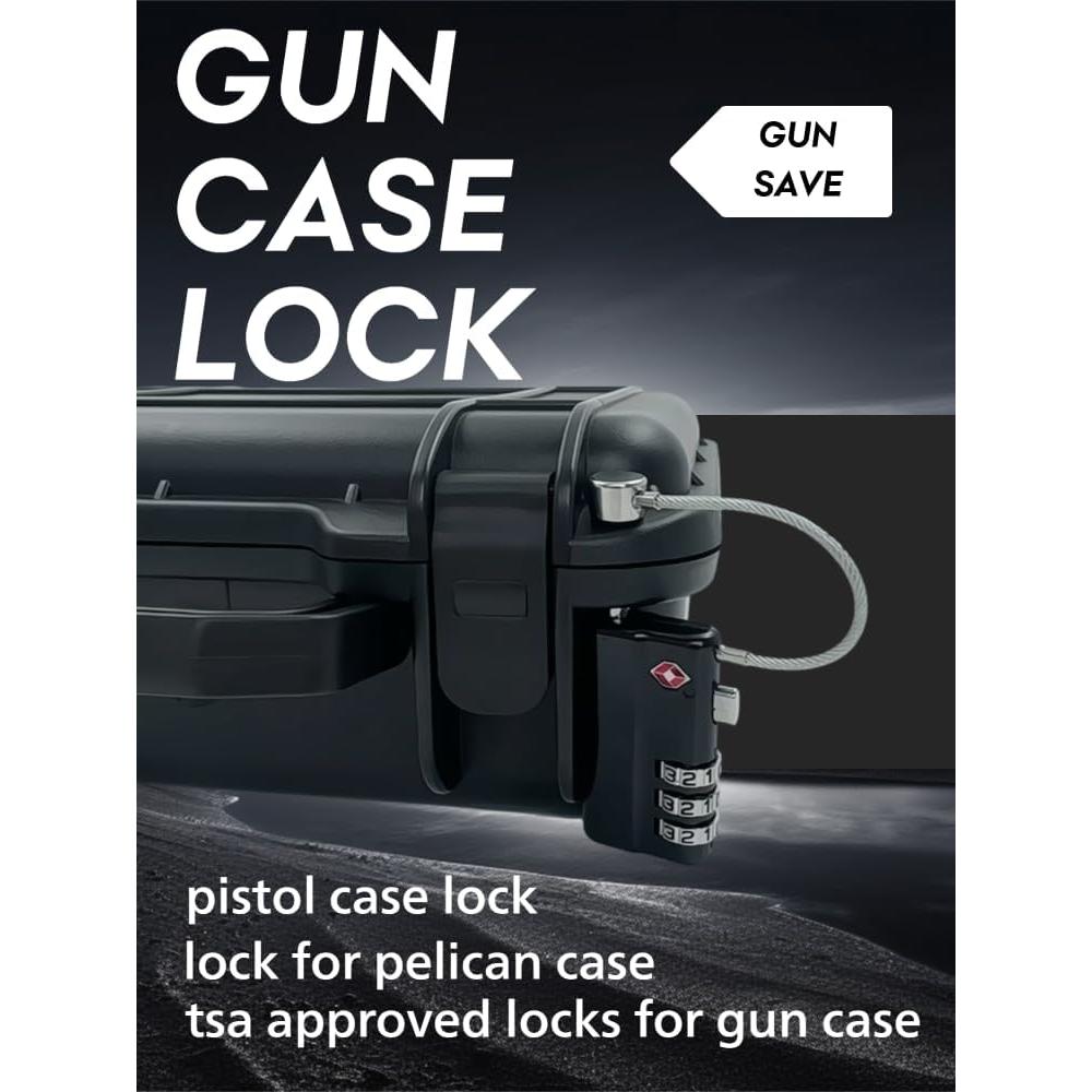 Candado TSA YOMOADD para Estuches de Armas - Resistente al Corte