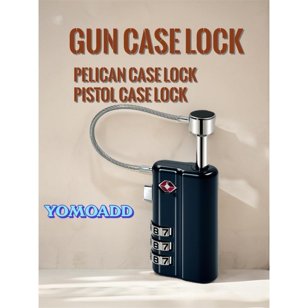 Candado TSA YOMOADD para Estuches de Armas - Resistente al Corte