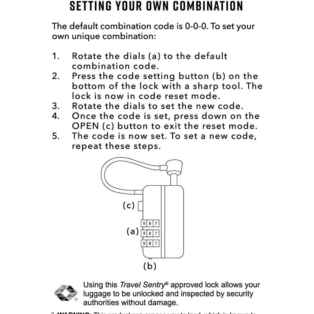 Candado TSA YOMOADD para Estuches de Armas - Resistente al Corte