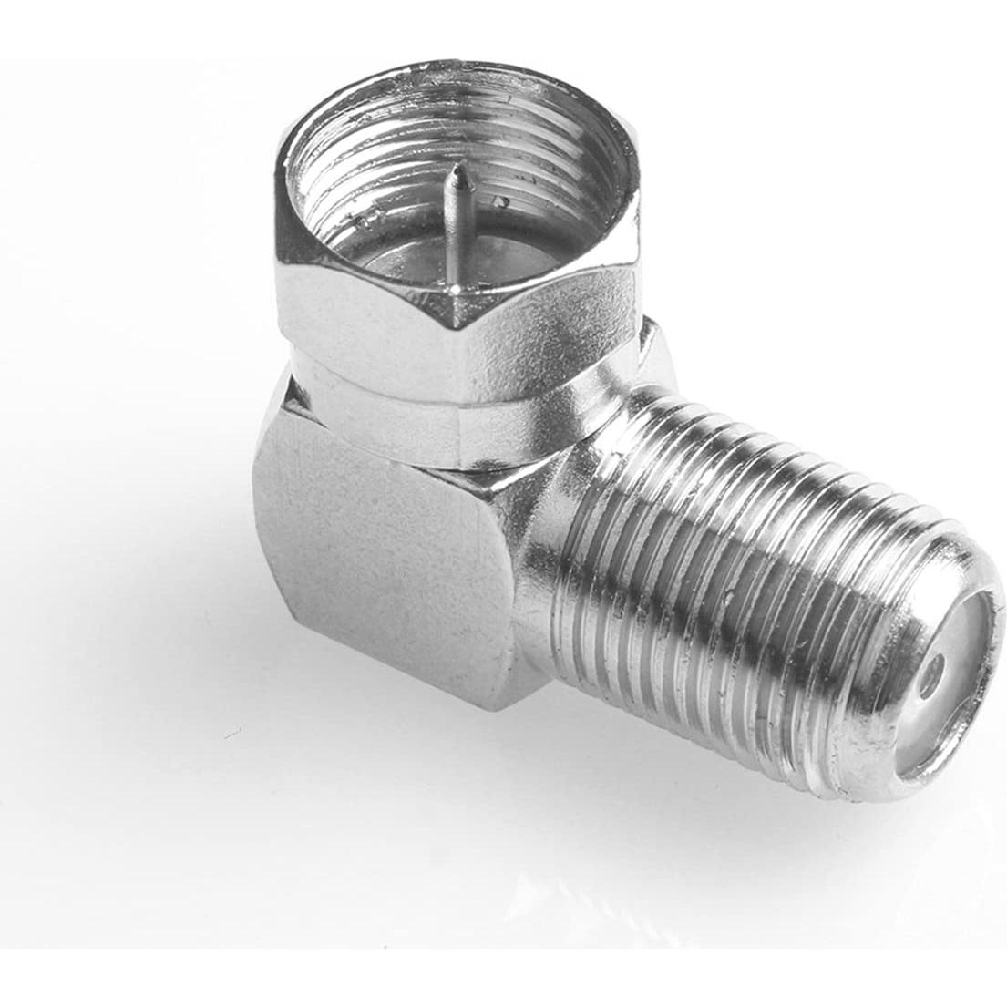 Conector Coaxial de Ángulo Recto F Tipo 12 Pcs RG6 Macho a Hembra