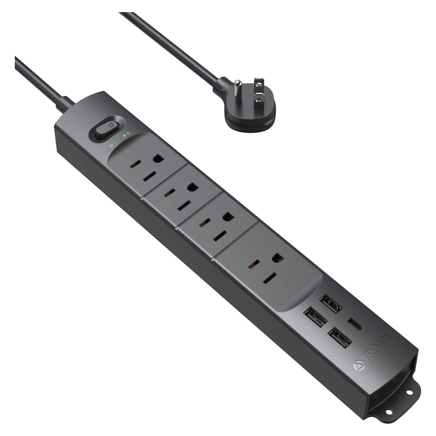 Regleta de Sobretensión TROND Prime II 3ft con USB y Montaje