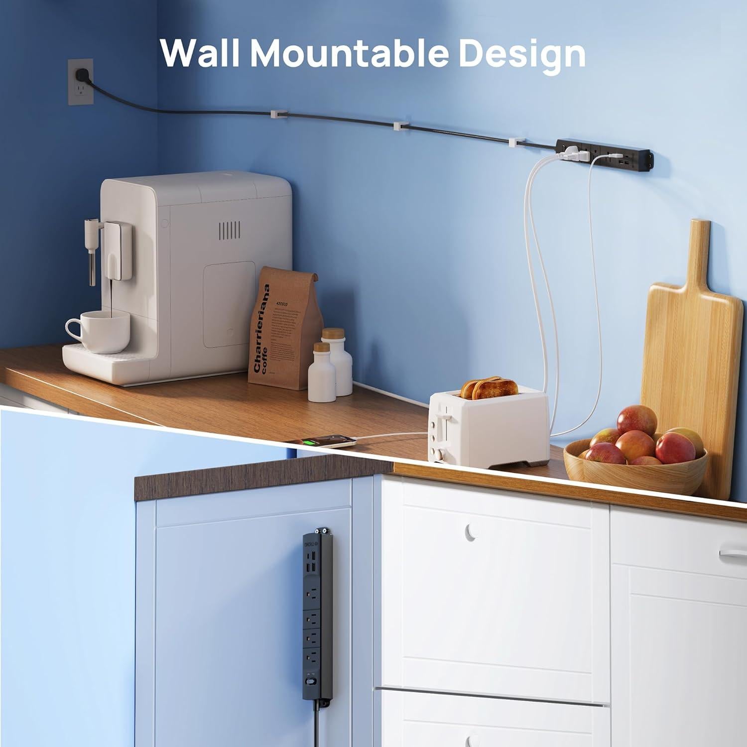 Regleta de Sobretensión TROND Prime II 3ft con USB y Montaje