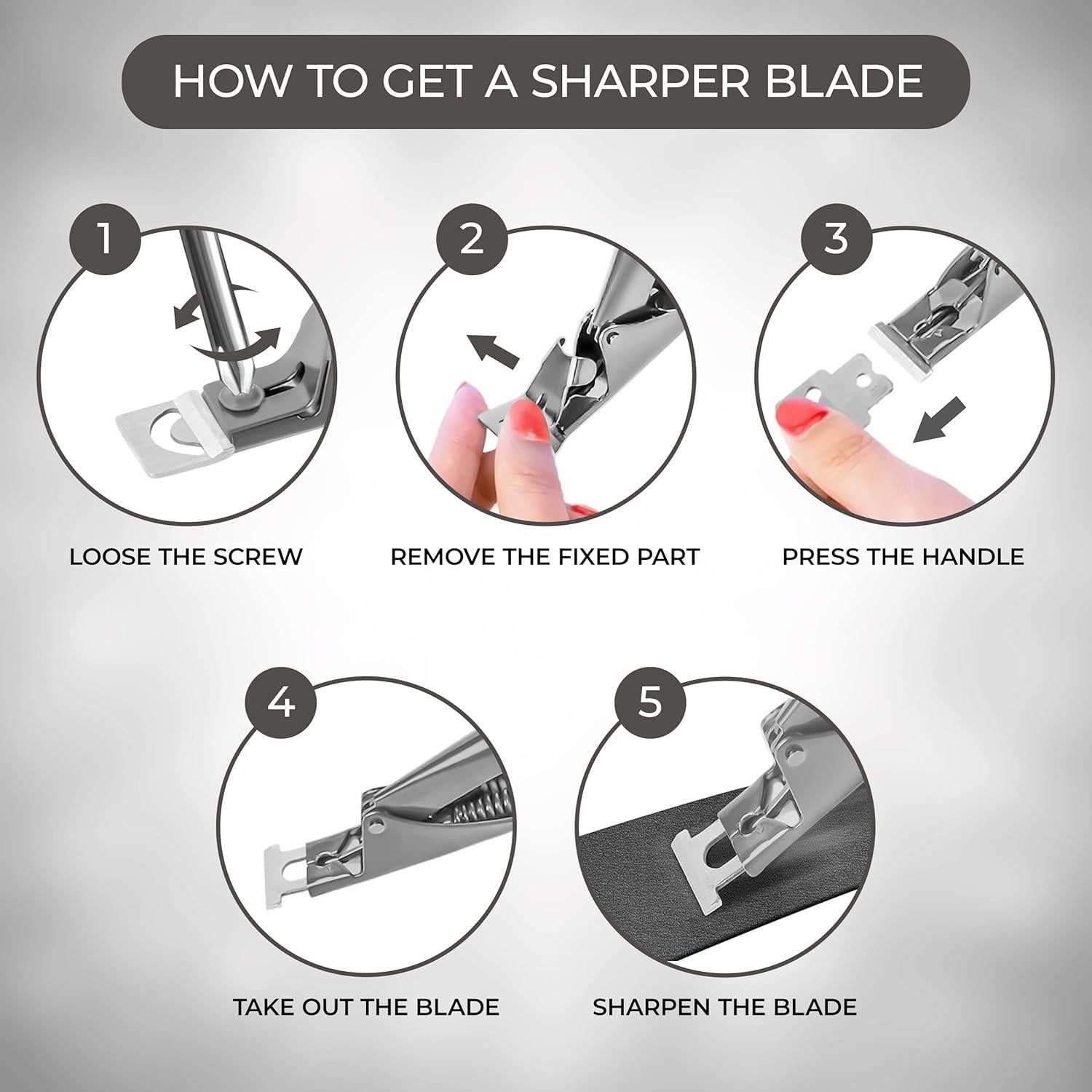 Cortauñas Acrílico Profesional Forgica FG-2121 Acero Inoxidable