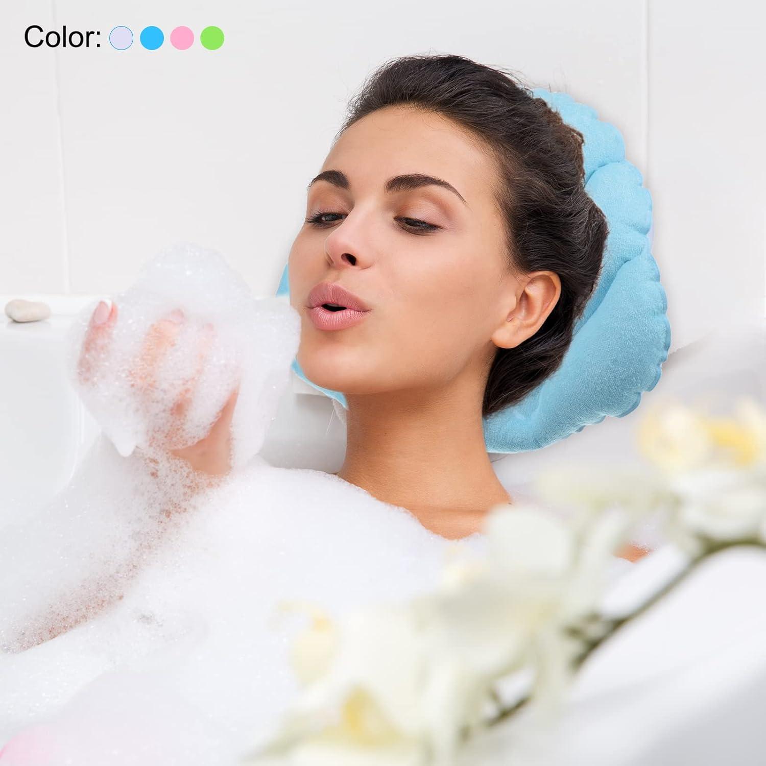 Almohada de Baño Inflable PATIKIL - 3 Piezas Soporte Cuello