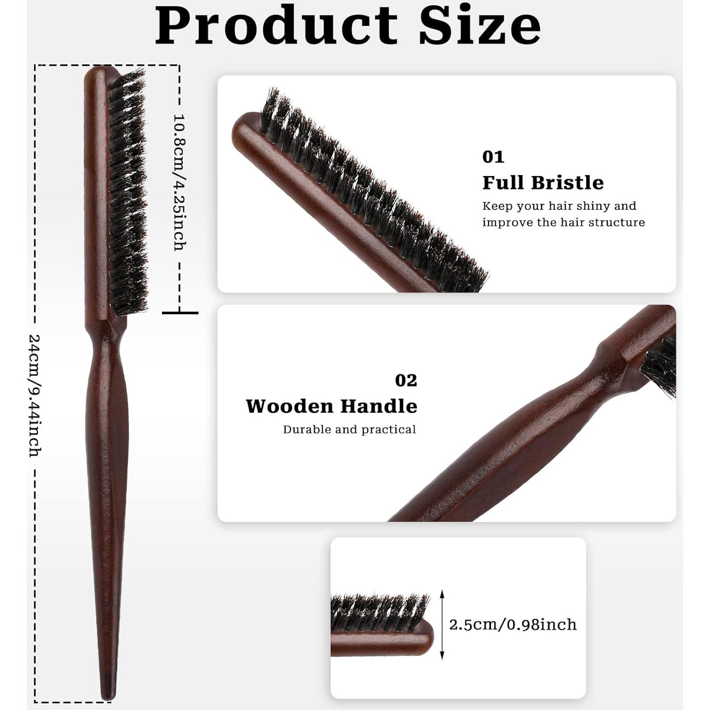 Cepillo de Cerdas de Jabalí Sliverdew 24cm para Todo Tipo de Cabello