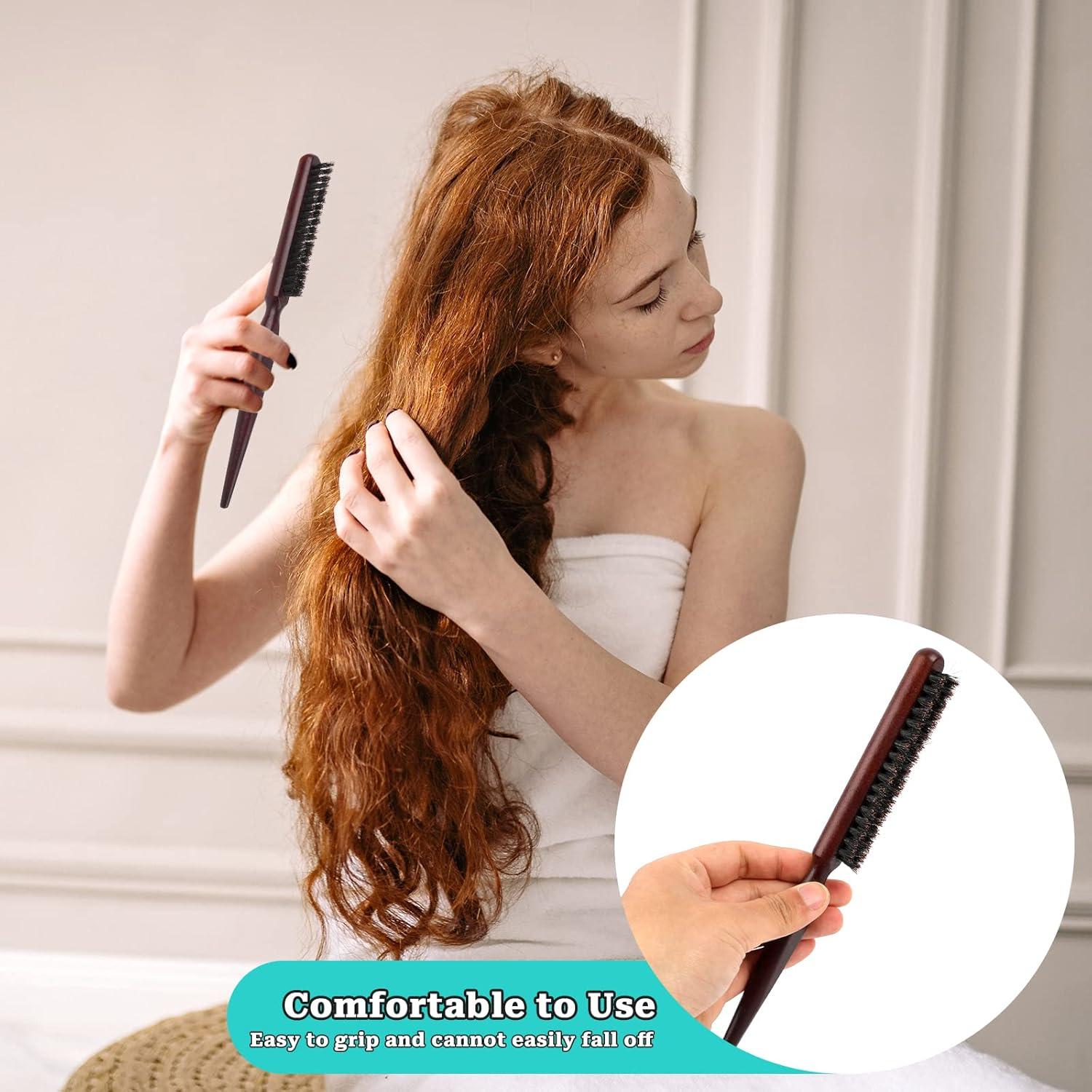 Cepillo de Cerdas de Jabalí Sliverdew 24cm para Todo Tipo de Cabello