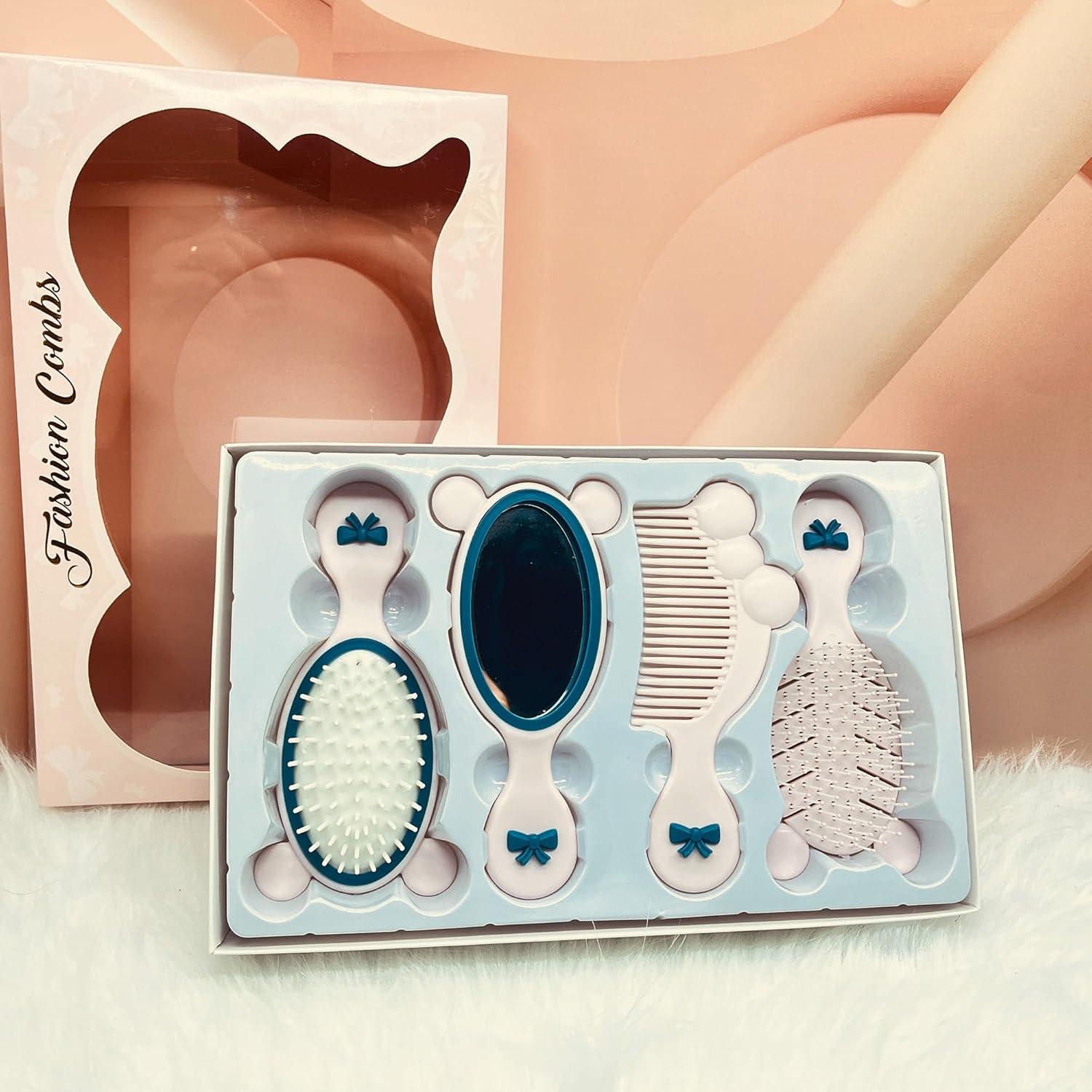 Juego de 4 Mini Cepillos y Peines Lyaiwever - Beige