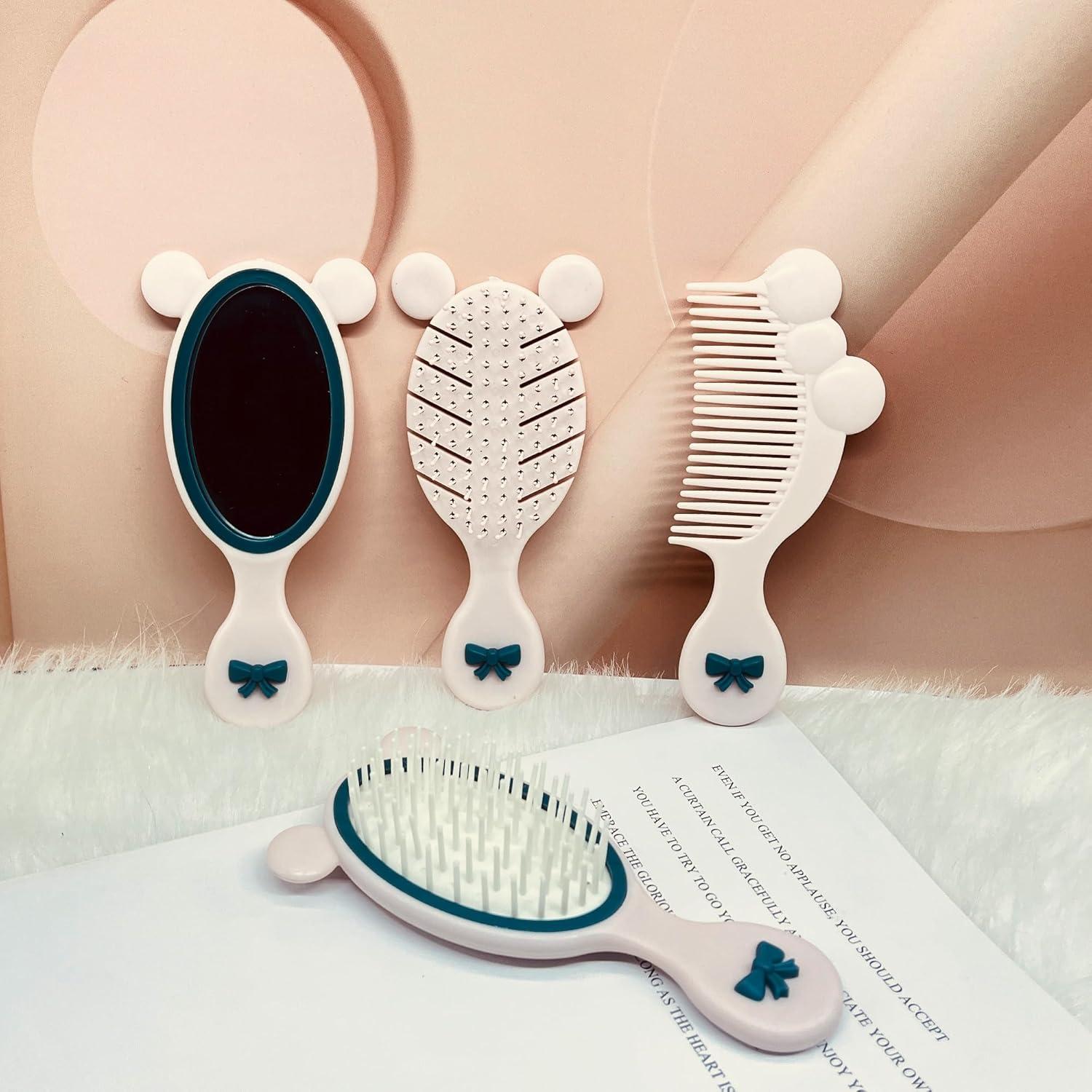 Juego de 4 Mini Cepillos y Peines Lyaiwever - Beige