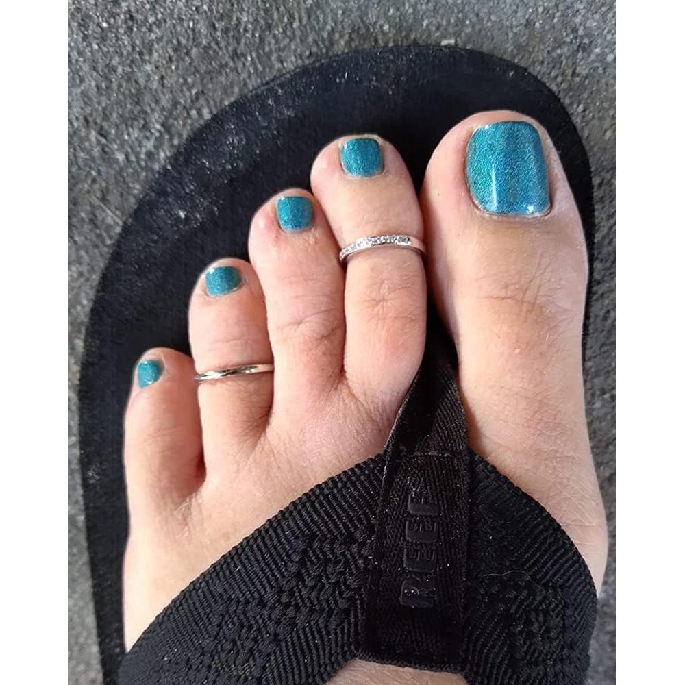 Anillos para Dedos de los Pies QWALIT para Mujeres Ajustables Plata