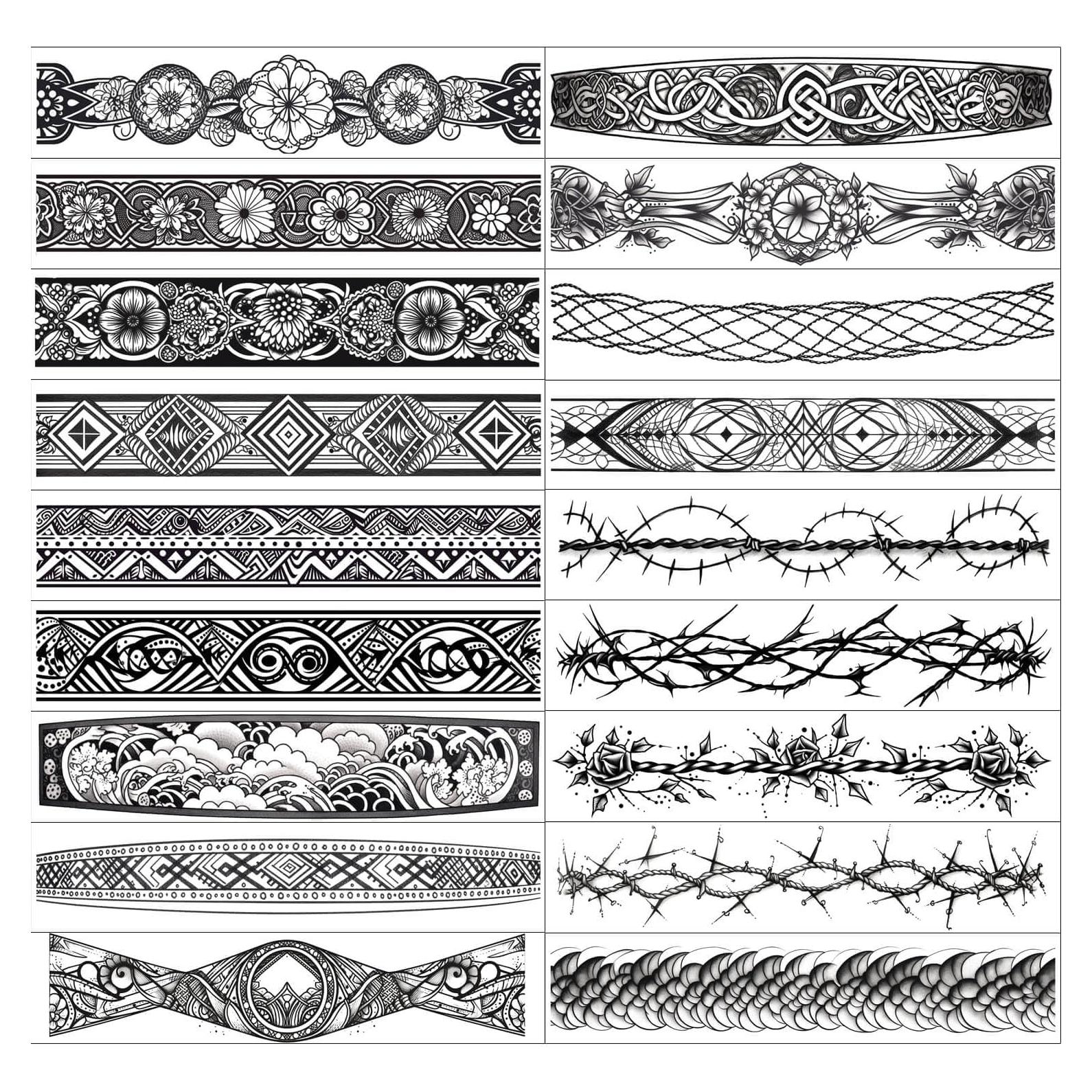 Tatuajes Temporales GLARYYEARS - 18 Diseños Realistas 6x28cm