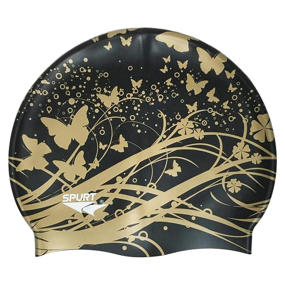 Gorro de natación Moolecole de silicona impermeable para chicas