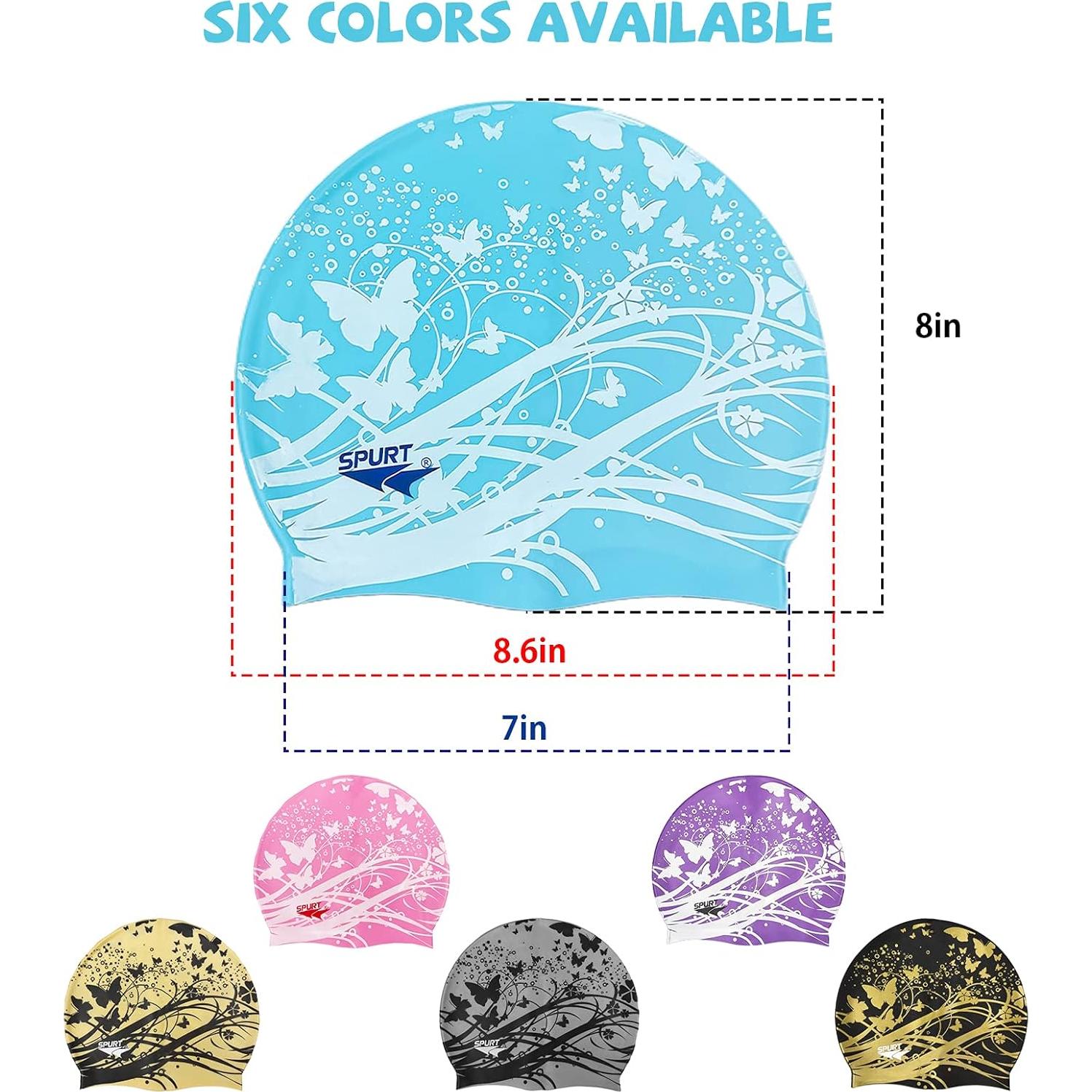 Gorro de natación Moolecole de silicona impermeable para chicas