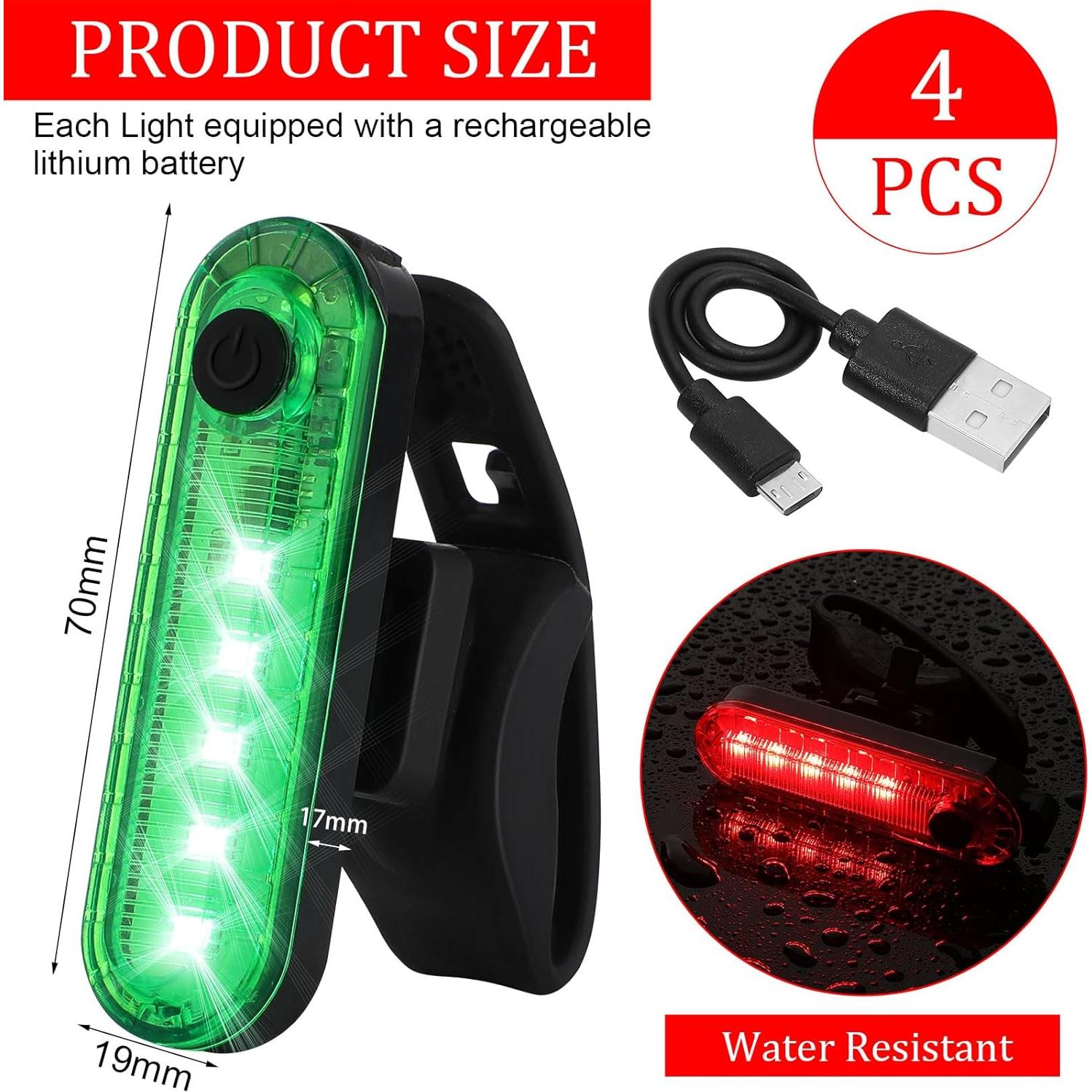 Luces LED de Navegación Treela para Kayak 6 Pcs con Silbatos