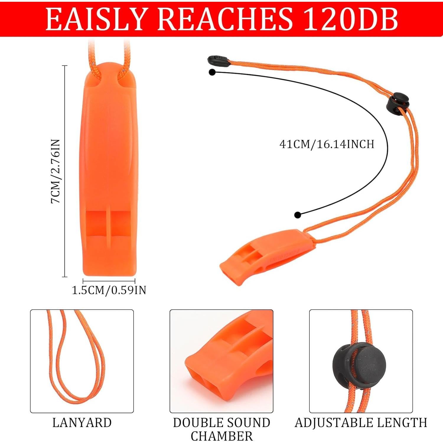 Luces LED de Navegación Treela para Kayak 6 Pcs con Silbatos