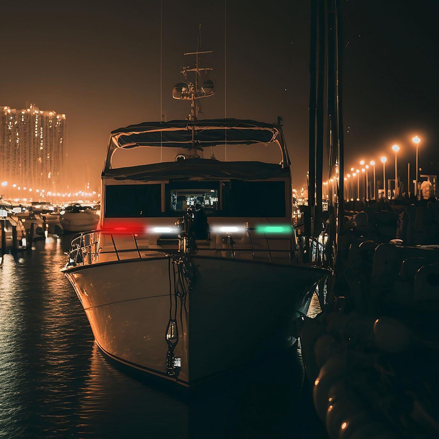 Luces LED de Navegación Treela para Kayak 6 Pcs con Silbatos