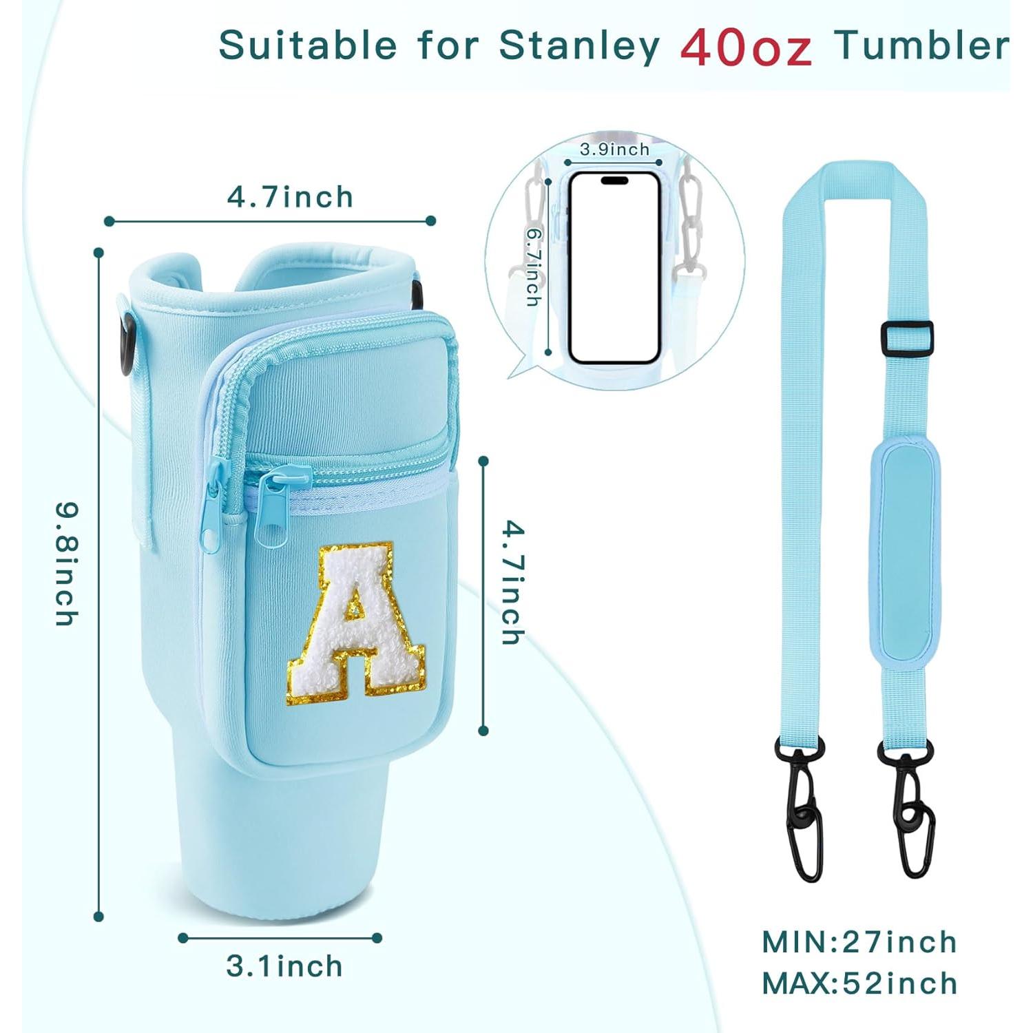 Bolsa Portabotellas de Agua Aganmi con Correa para 1.18L Azul