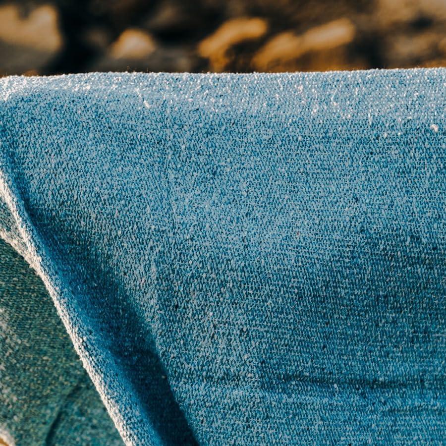 Manta de Yoga Open Road Goods Aqua 203x127 cm Tejida a Mano