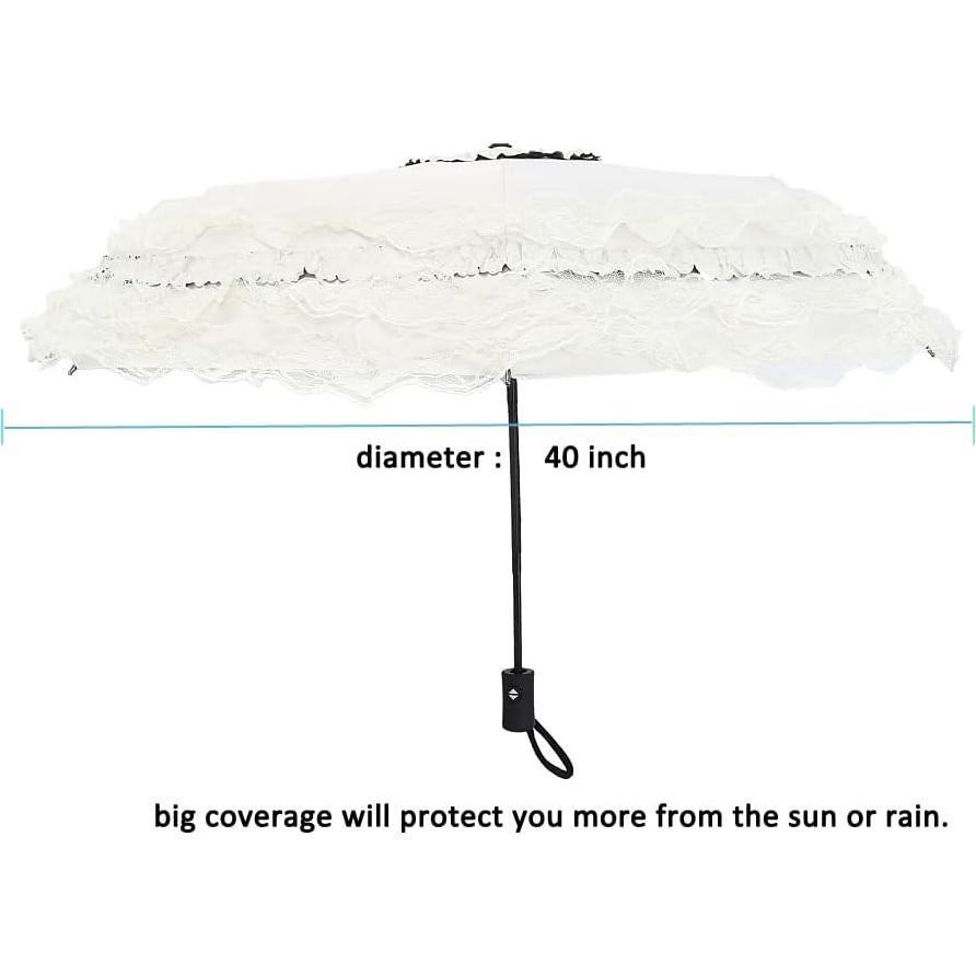 Paraguas de viaje automático Wendin con protección UV - Beige