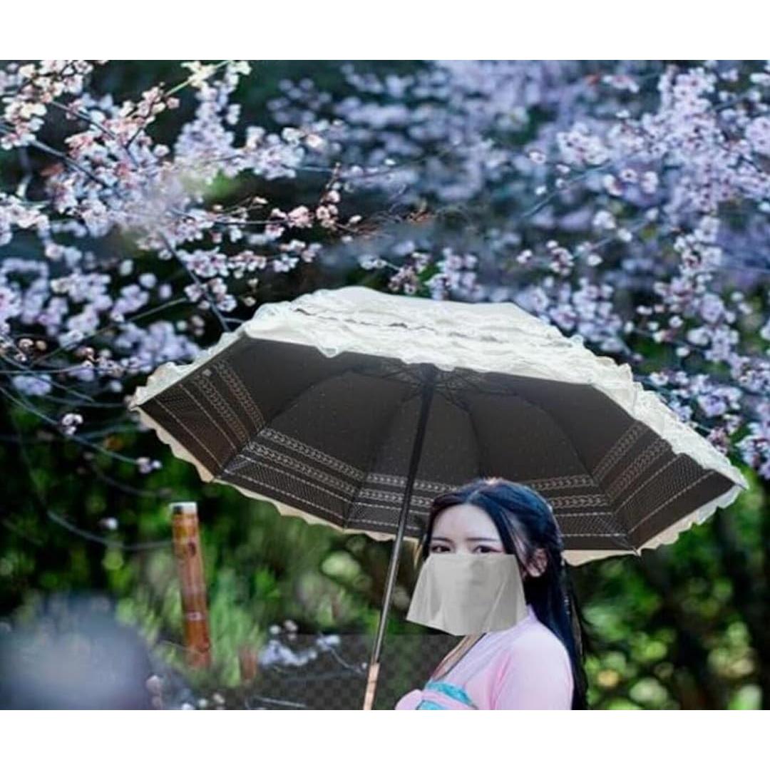 Paraguas de viaje automático Wendin con protección UV - Beige