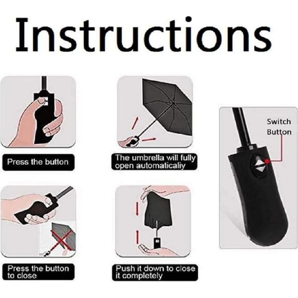 Paraguas de viaje automático Wendin con protección UV - Beige