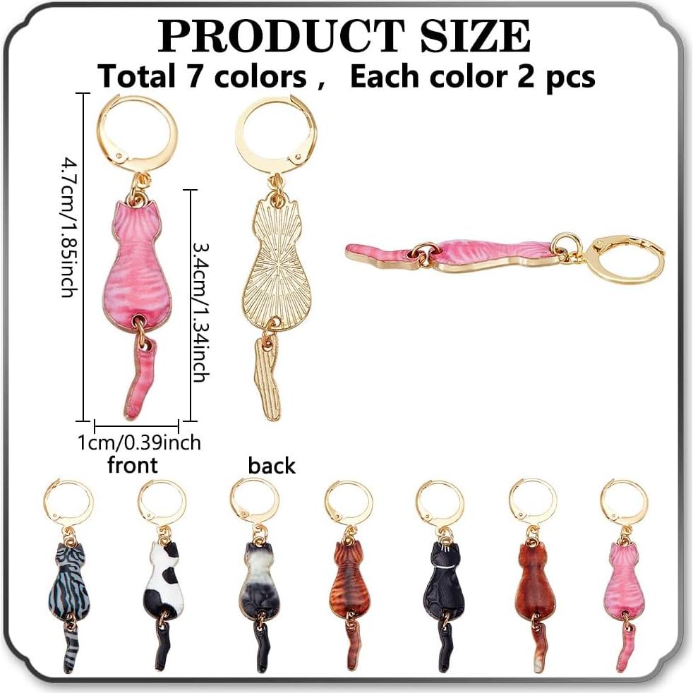 Marcadores de Puntos de Gato CRAFTYMELODY 14 Piezas 7 Colores