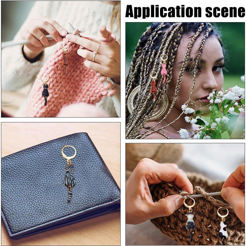 Marcadores de Puntos de Gato CRAFTYMELODY 14 Piezas 7 Colores