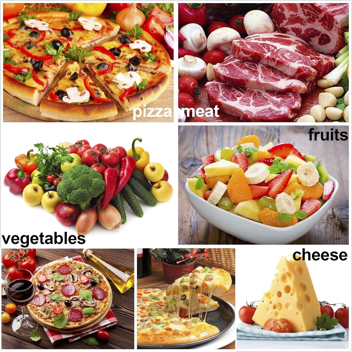 Cortador de Pizza AmHoo Ulu Mango Madera Acero Inoxidable 13.2 cm