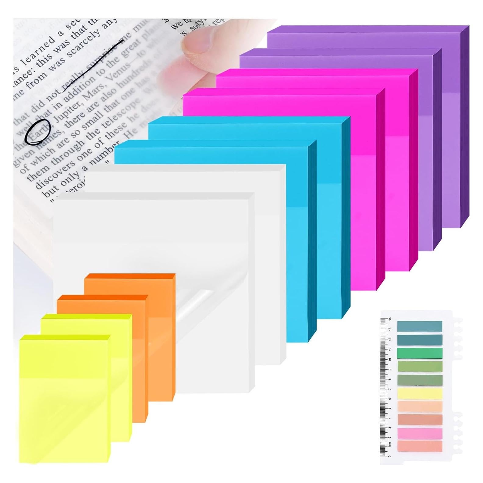 Notas Adhesivas Transparentes Tecolu 800 Hojas 13 Paquetes