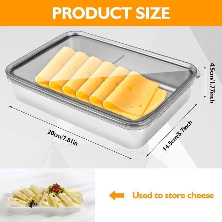 Contenedor de Almacenamiento de Carne Inoxidable UNVSTIAR 2 Pcs