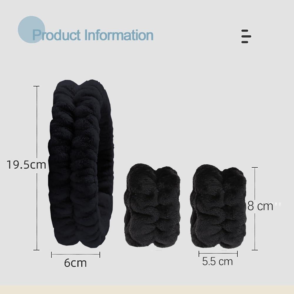 Conjunto de Toallas de Muñeca y Diadema HTEGM 6 Pcs