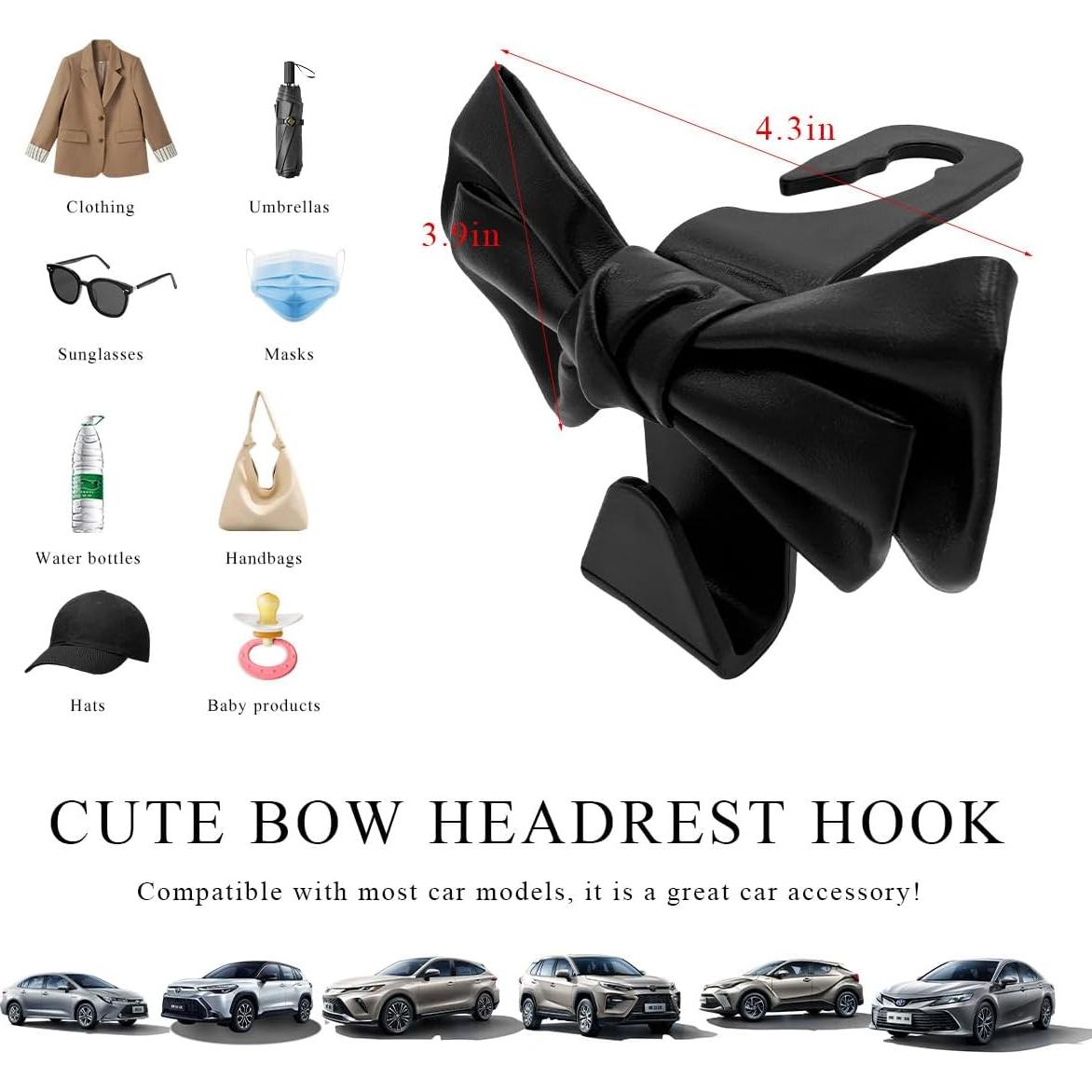 Soporte de Bolsa para Ganchos de Coche SHMZK - 2 Piezas Negro