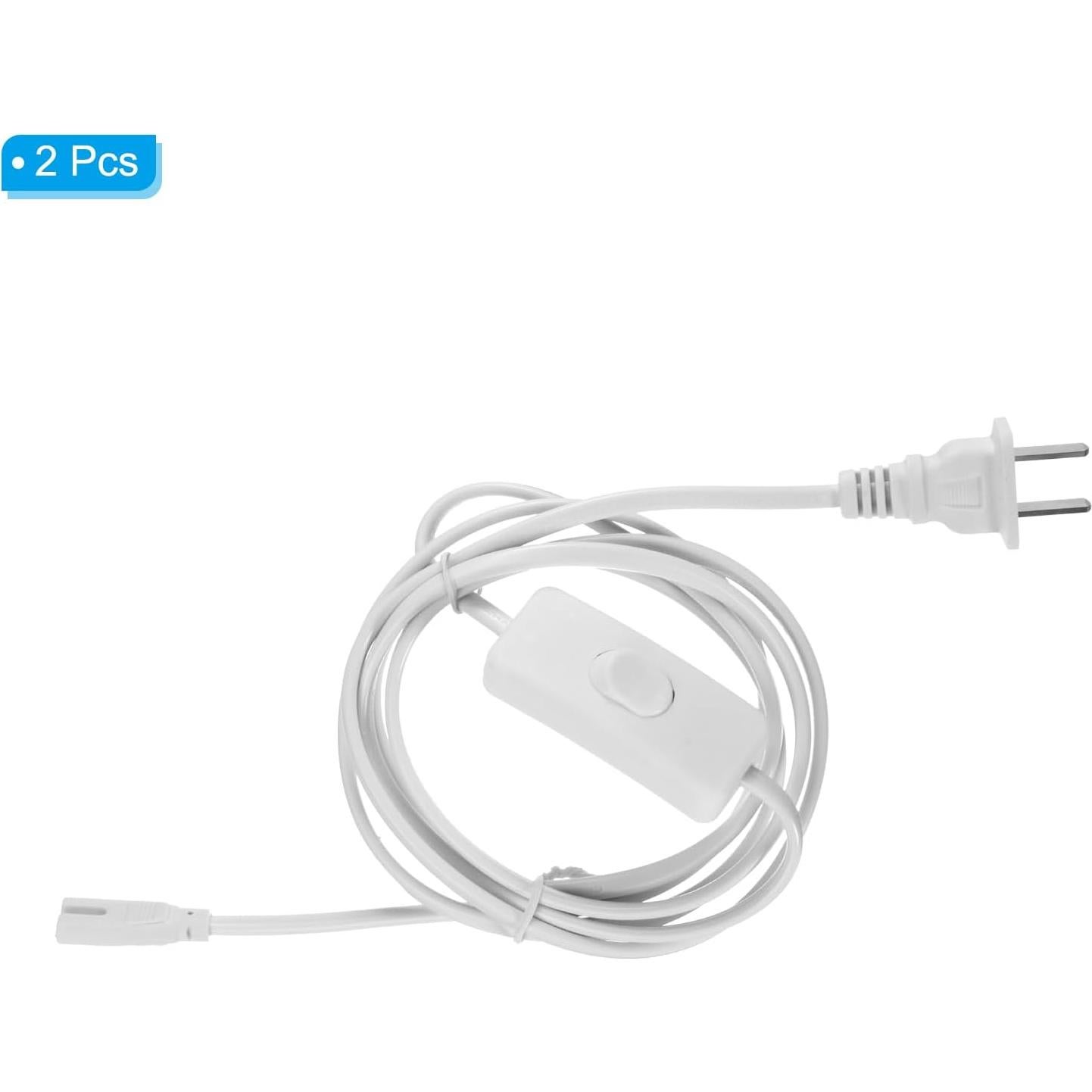 Cordón de Alimentación LED PATIKIL 1.8m con Interruptor - 2 Piezas