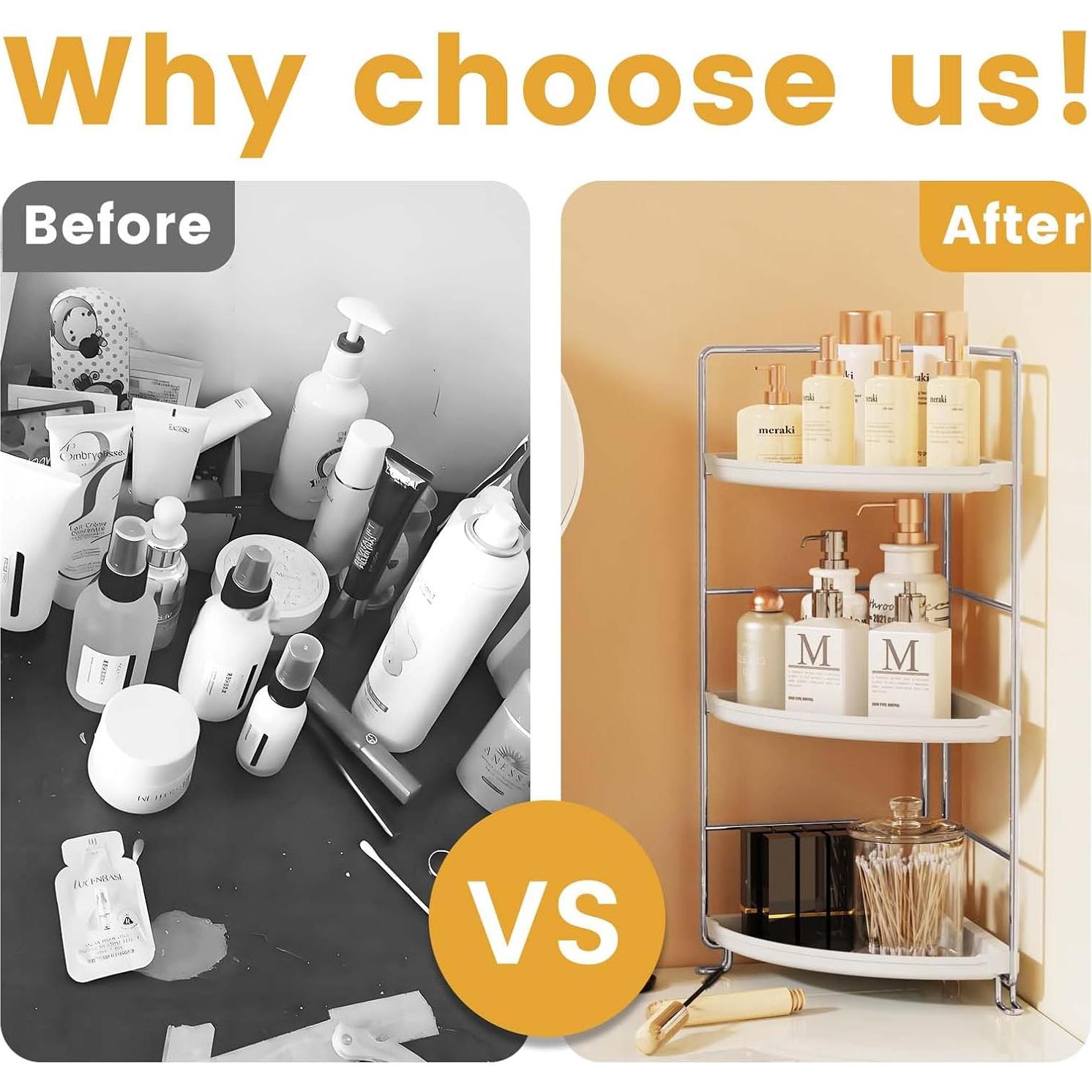 Organizador de Baño de 3 Niveles JANUS LiANG Cromo