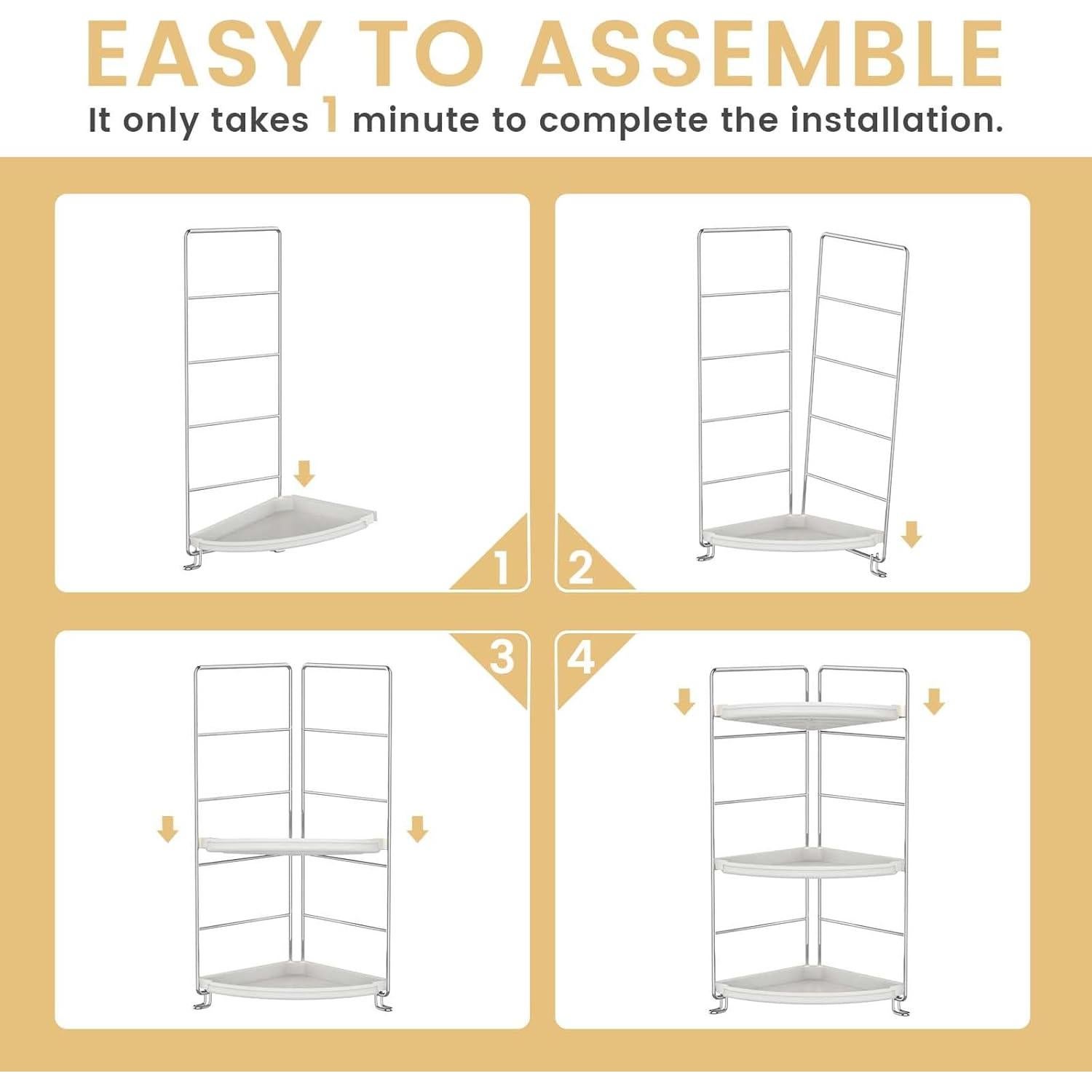 Organizador de Baño de 3 Niveles JANUS LiANG Cromo