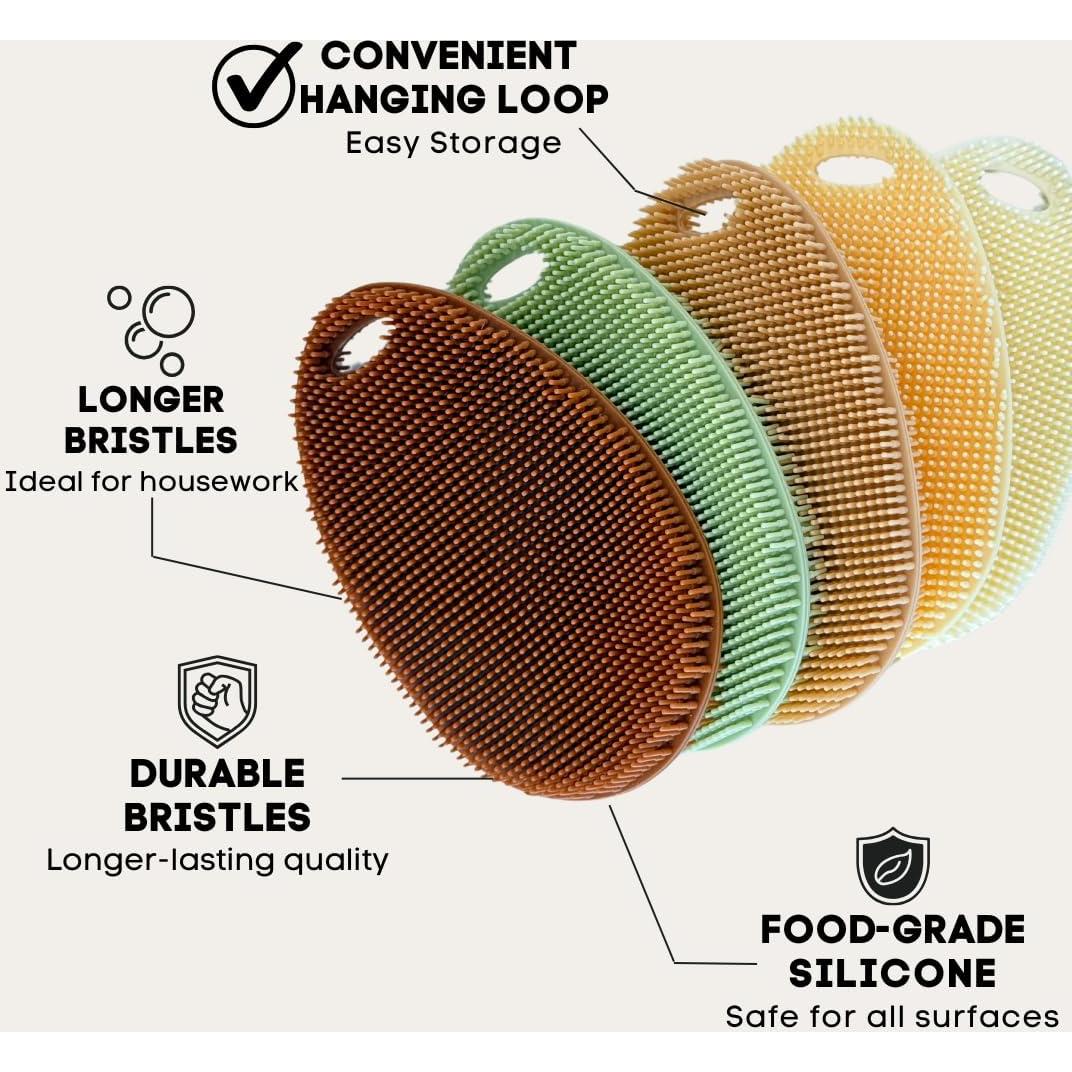 Esponjas de Silicona para Platos Asiopphire - Paquete de 5 Otoño