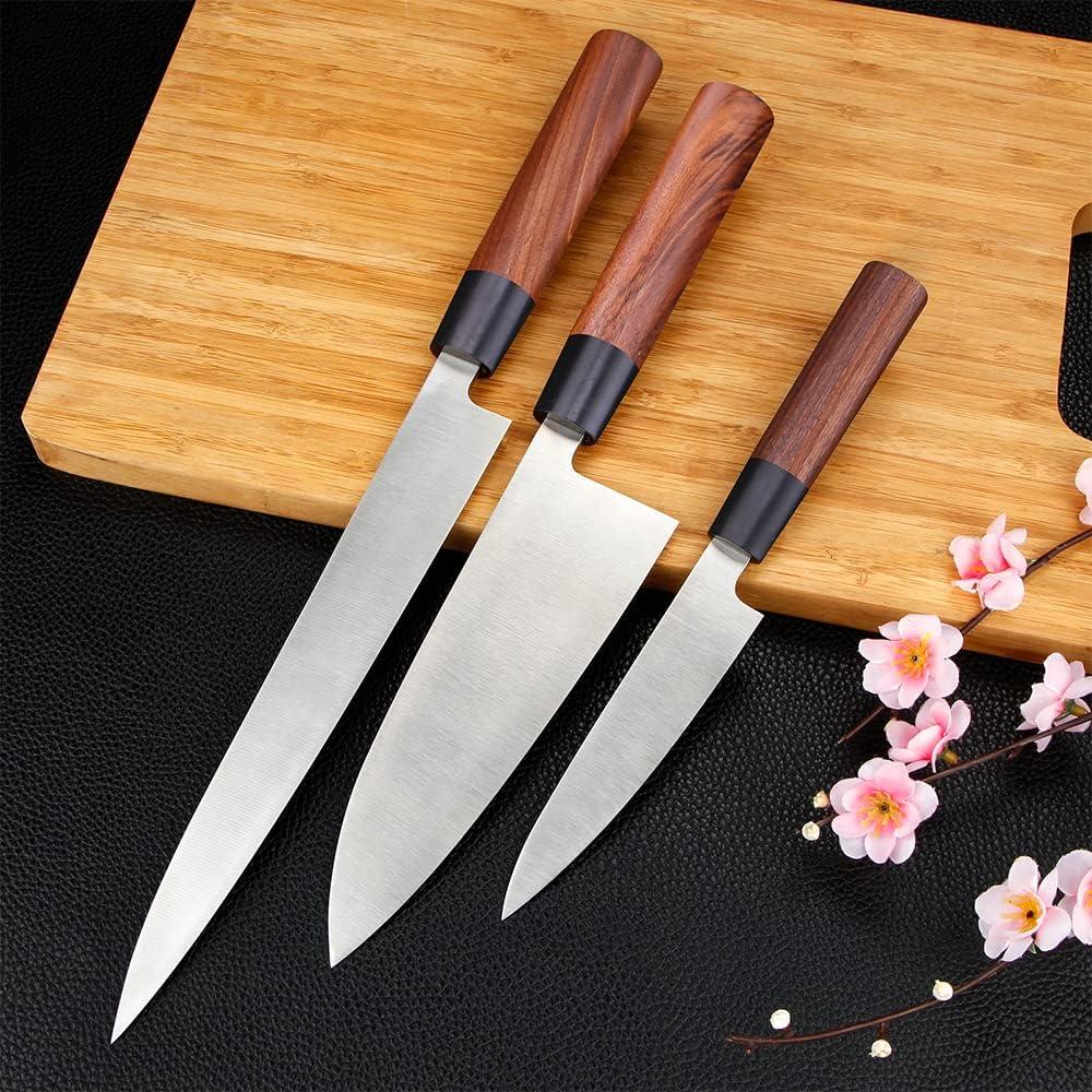 Set de 3 cuchillos Sashimi MSY BIGSUNNY - Acero inoxidable