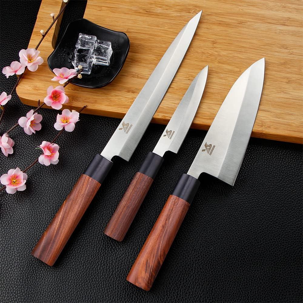Set de 3 cuchillos Sashimi MSY BIGSUNNY - Acero inoxidable
