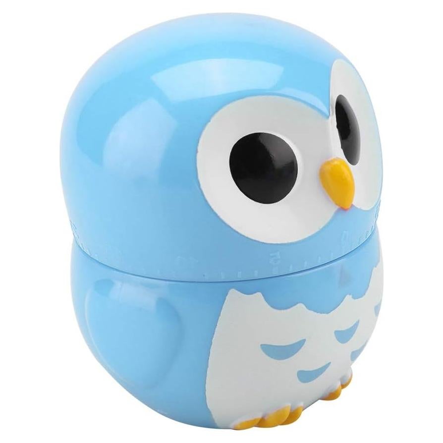 Temporizador de Cocina Mecánico Tbest Búho Azul 1-55 Minutos