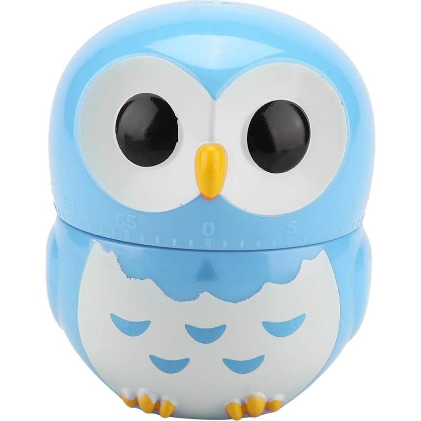 Temporizador de Cocina Mecánico Tbest Búho Azul 1-55 Minutos
