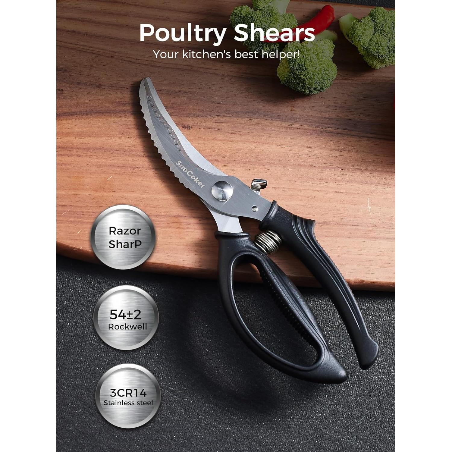 Tijeras de Cocina SimCoker para Aves - Acero Inoxidable 24.5 cm